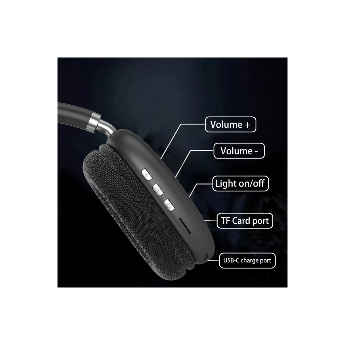 Earldom BH102 Kafaüstü Bluetooth Kulaklık - Siyah
