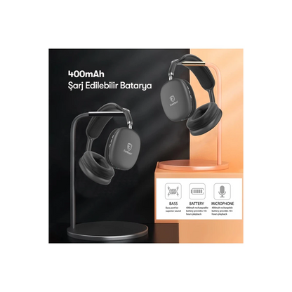 Earldom BH102 Kafaüstü Bluetooth Kulaklık - Siyah