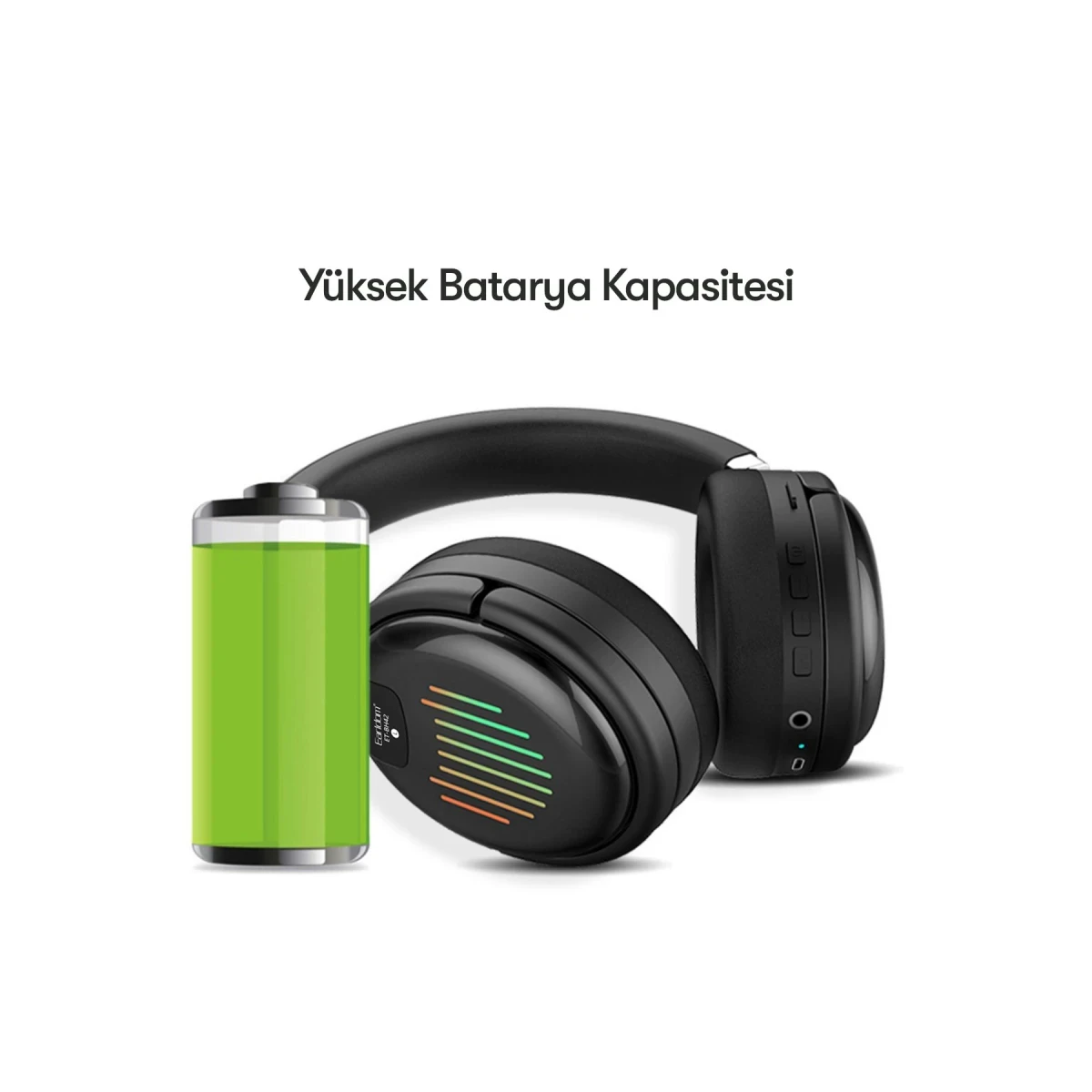 Earldom BH42 Kafaüstü Gaming Bluetooth Kulaklık - Siyah