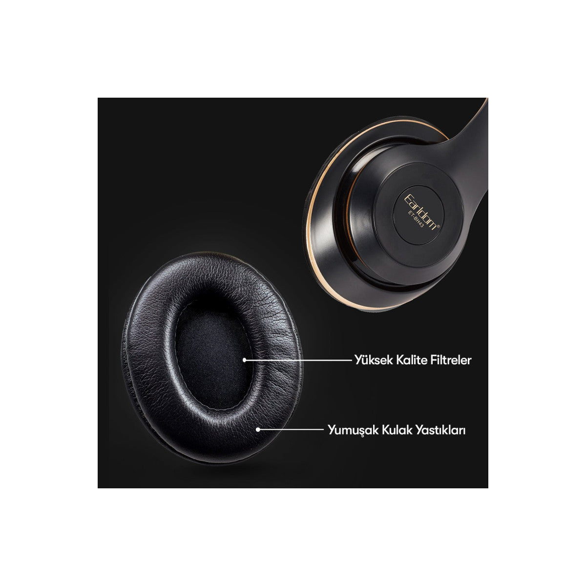 Earldom BH43 Katlanabilir Kafaüstü Bluetooth Kulaklık