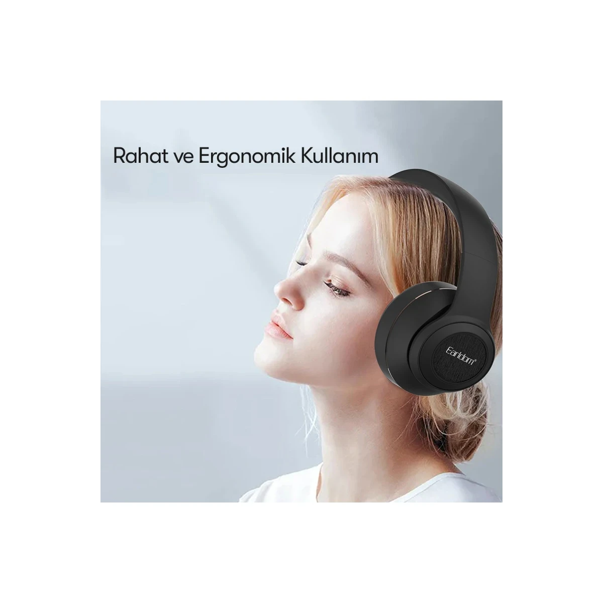Earldom BH71 Kafaüstü Bluetooth Kulaklık - Siyah