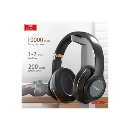 Earldom BH71 Kafaüstü Bluetooth Kulaklık - Siyah
