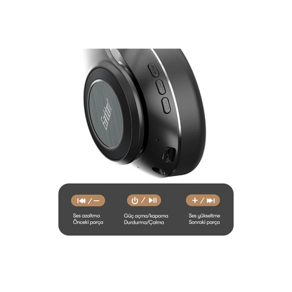 Earldom BH71 Kafaüstü Bluetooth Kulaklık - Siyah