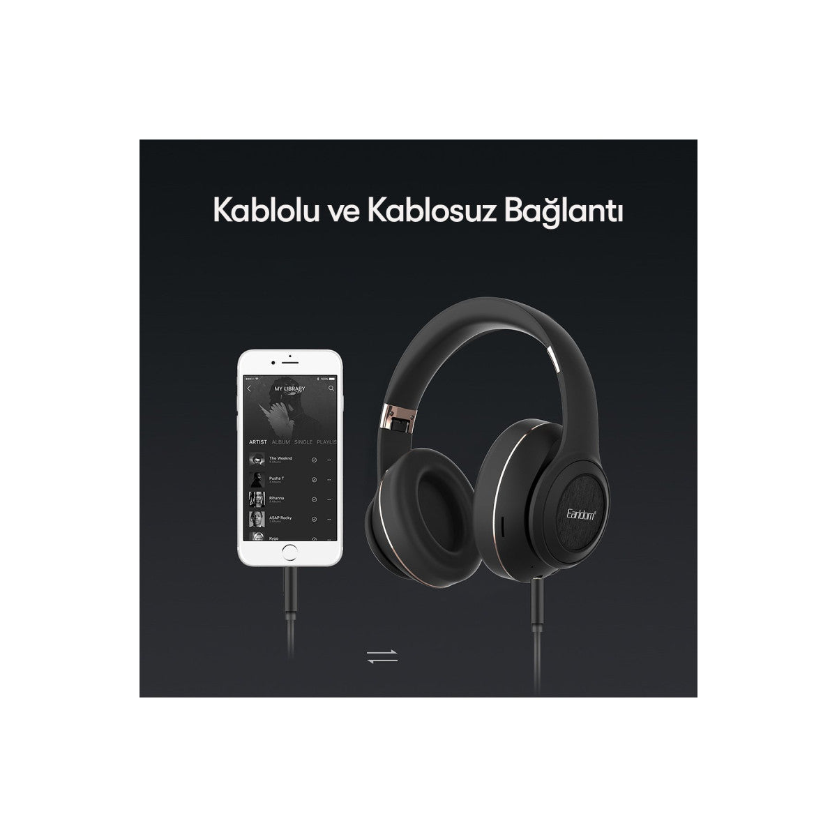 Earldom BH71 Kafaüstü Bluetooth Kulaklık