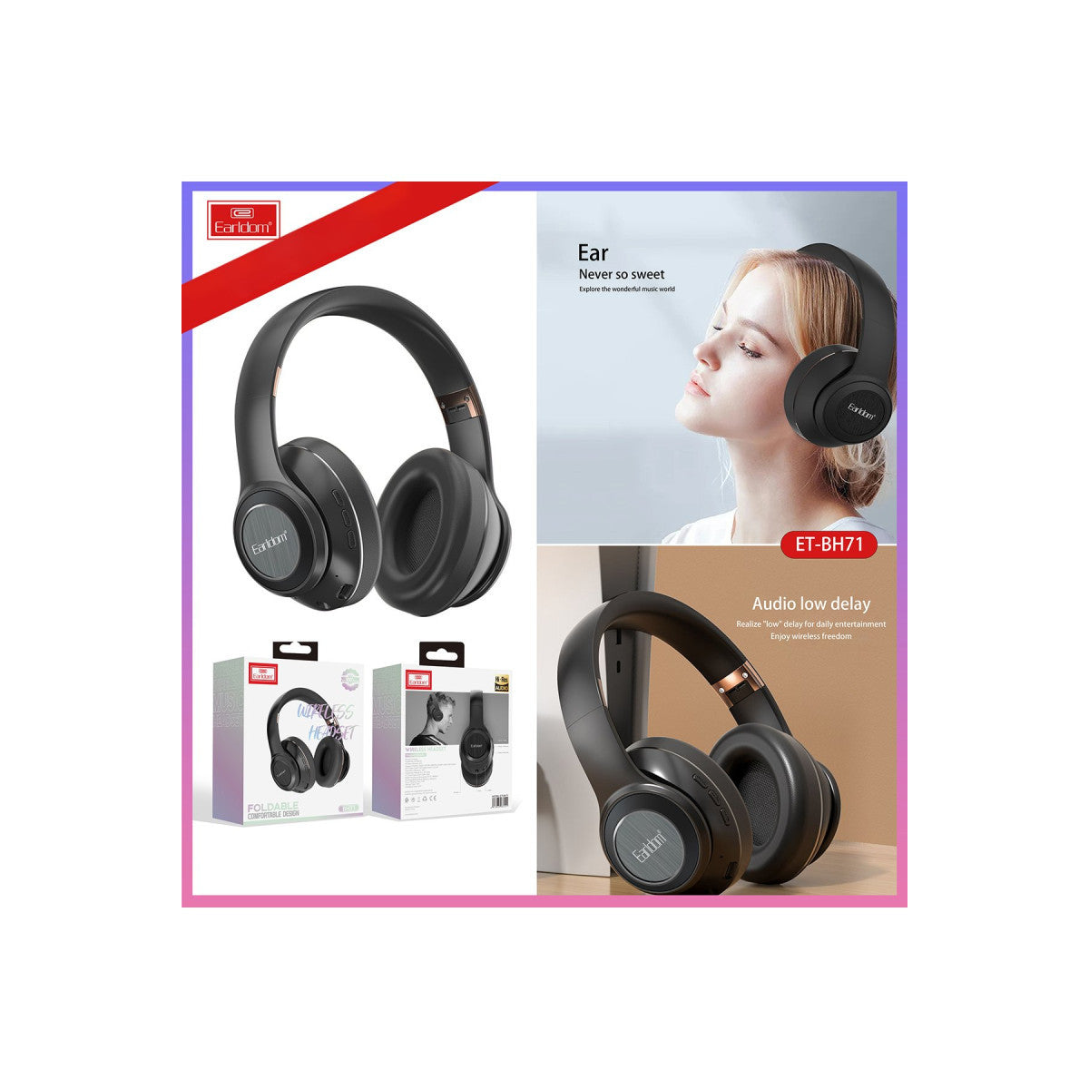Earldom BH71 Kafaüstü Bluetooth Kulaklık