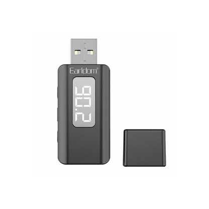 Earldom BR17 BT 5.3 SD Kart ve Aux Çıkışlı Arama Destekli Dijital Ekranlı 2in1 USB FM Transmitter - Siyah