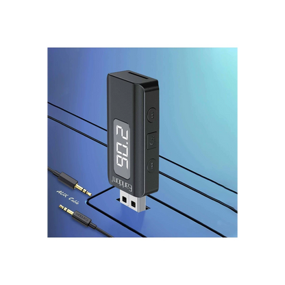 Earldom BR17 BT 5.3 SD Kart ve Aux Çıkışlı Arama Destekli Dijital Ekranlı 2in1 USB FM Transmitter - Siyah
