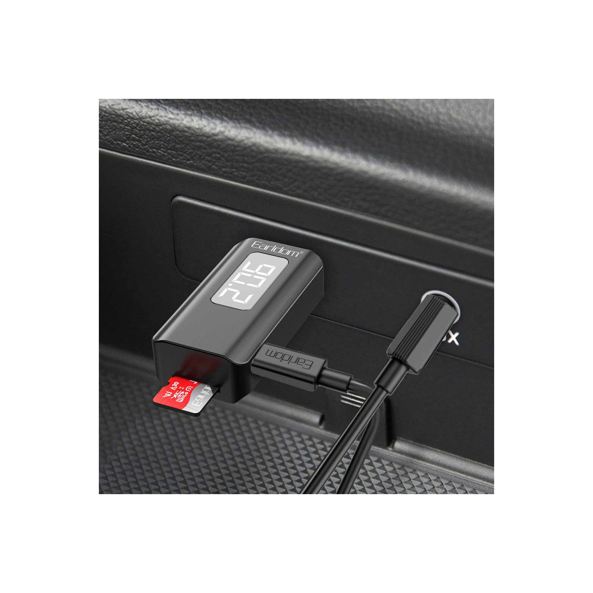 Earldom BR17 BT 5.3 SD Kart ve Aux Çıkışlı Arama Destekli Dijital Ekranlı 2in1 USB FM Transmitter