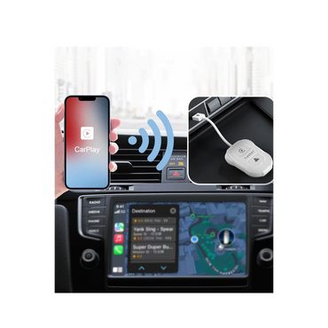 Earldom CP01 Tak Çalıştır 2in1 Type-C to USB Dönüştürücülü Kablosuz CarPlay Adaptör - Beyaz