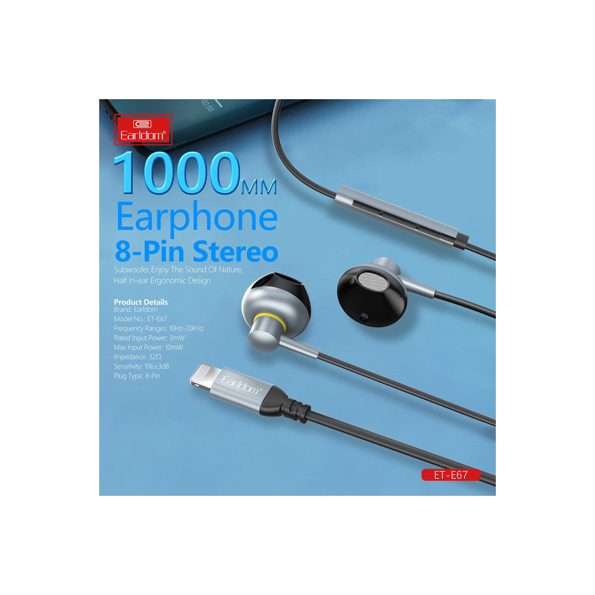 Earldom E67 Lightning Kablolu Kulaklık