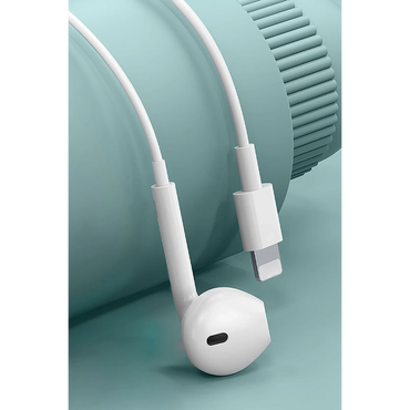 Earldom E72L Tek Kulak İçin Lightning BT 5.0 Kablolu Kulaklık - Beyaz