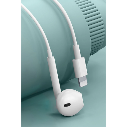 Earldom E72L Tek Kulak İçin Lightning BT 5.0 Kablolu Kulaklık - Beyaz