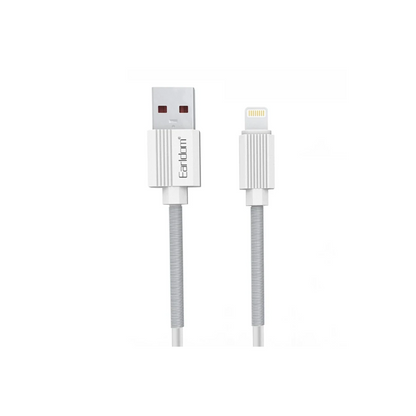Earldom EC-137i 1M 3A Kırılmaya Dayanıklı Lightning Hızlı Şarj Kablosu - Beyaz