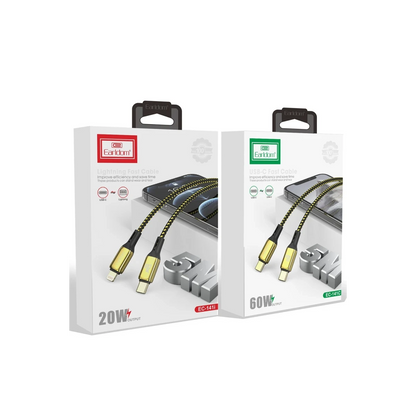 Earldom EC-141C 3M 60W Type-C to Type-C PD Hızlı Şarj Kablosu - Gold