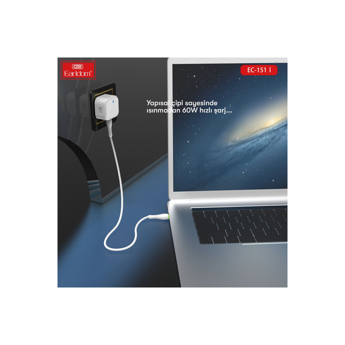 Earldom EC-151i PD 20W Type-C to Lightning 1M Hızlı Şarj Kablosu