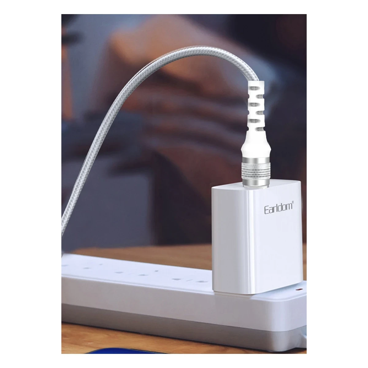 Earldom EC-155CC 1.2M 60W Type-C to Type-C PD Hızlı Şarj Kablosu - Beyaz