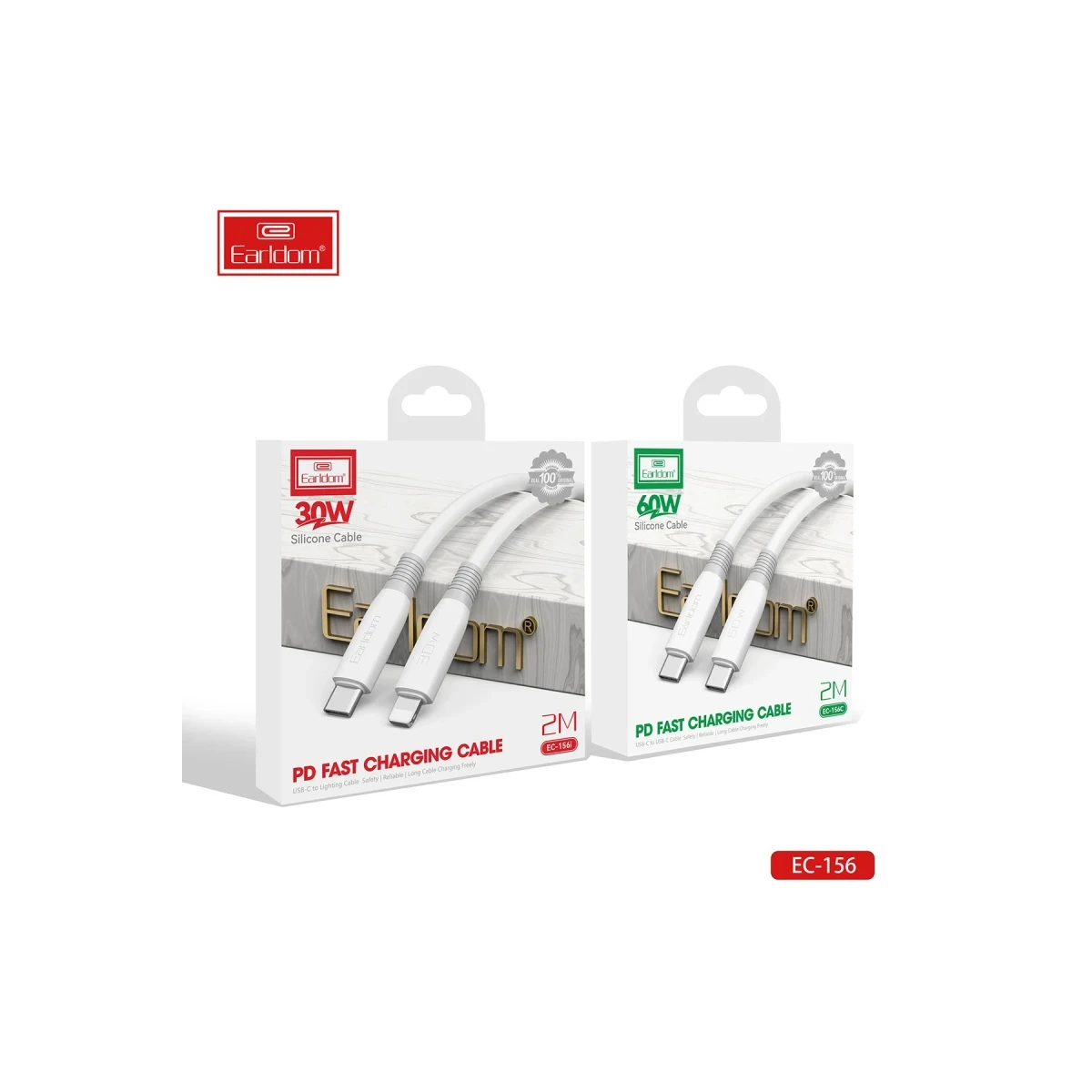 Earldom EC-156i PD 30W Type-C to Lightning 2m Hızlı Şarj Kablosu - Beyaz
