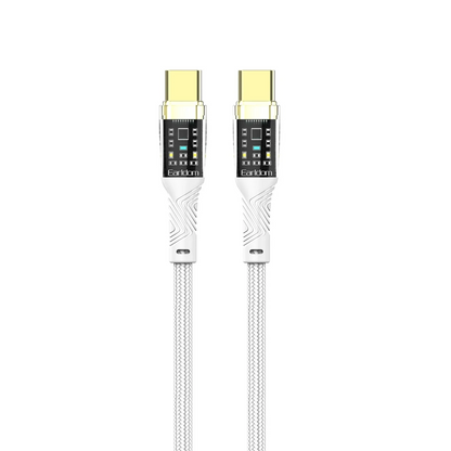 Earldom EC-179CC 1M 100W Type-C to Type-C Hızlı Şarj Kablosu - Beyaz