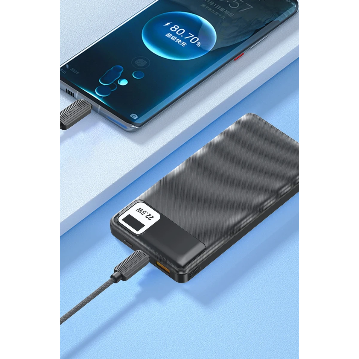 Earldom EC-188CC 1M 60W Hasırlı Type-C to Type-C PD Hızlı Şarj Kablosu - Siyah