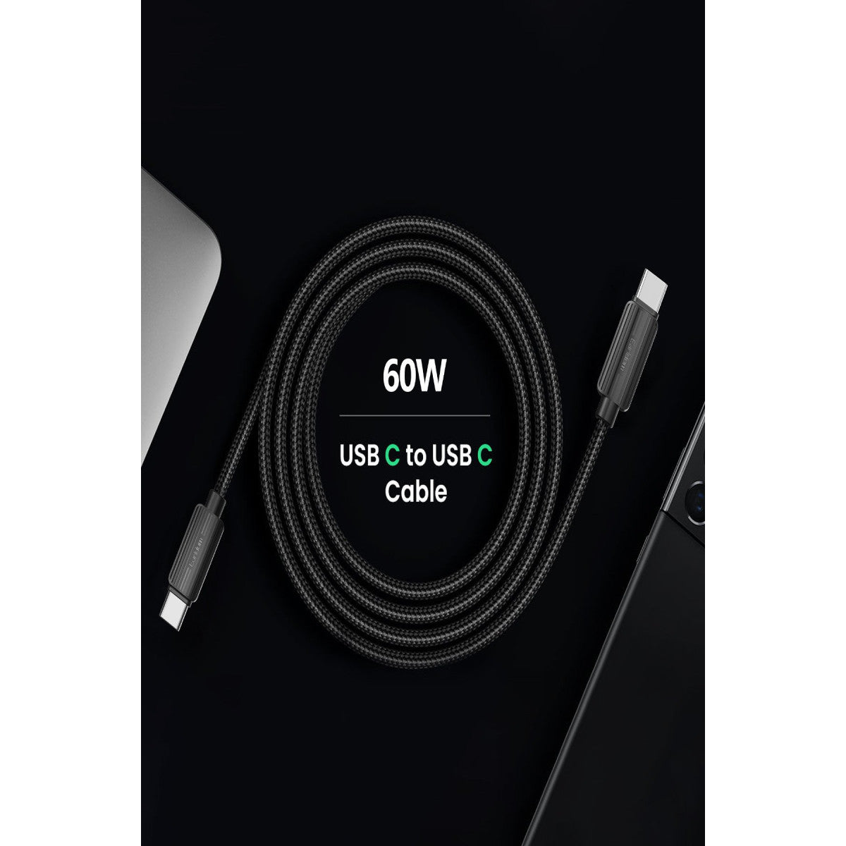 Earldom EC-188CC 1M 60W Hasırlı Type-C to Type-C PD Hızlı Şarj Kablosu