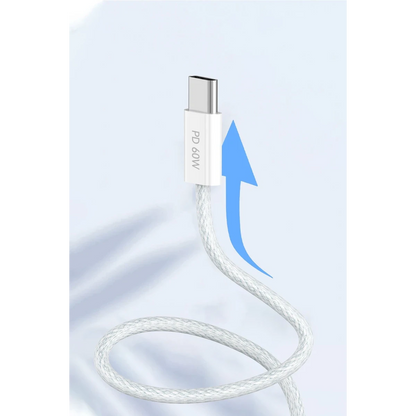 Earldom EC-190CC 1M 60W Type-C to Type-C PD Hızlı Şarj Kablosu - Beyaz