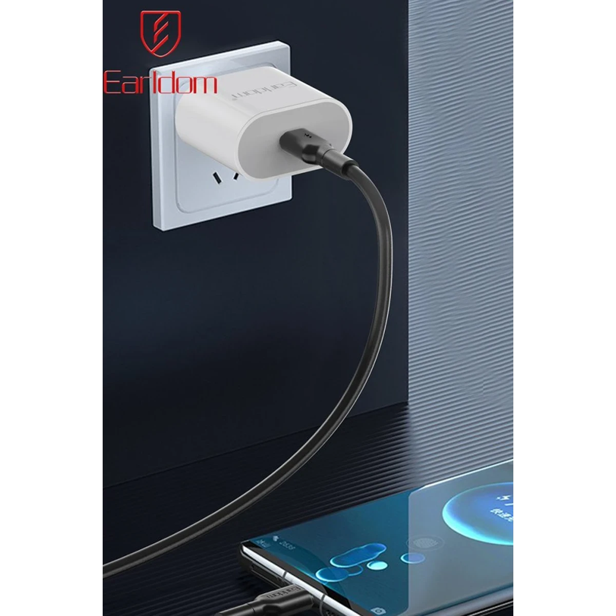 Earldom EC-198CC 1M 60W Type-C to Type-C PD Hızlı Şarj Kablosu - Beyaz