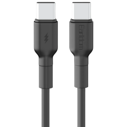 Earldom EC-198CC 1M 60W Type-C to Type-C PD Hızlı Şarj Kablosu - Siyah