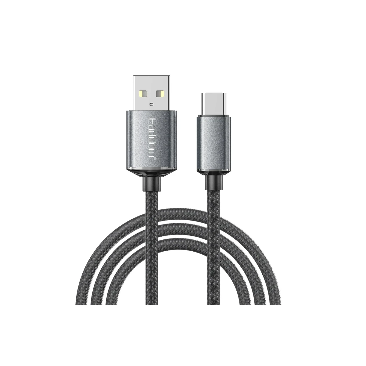 Earldom EC-199C 1.2M 3A USB to Type-C Hızlı Şarj Kablosu - Siyah