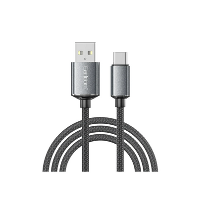 Earldom EC-199C 1.2M 3A USB to Type-C Hızlı Şarj Kablosu - Siyah