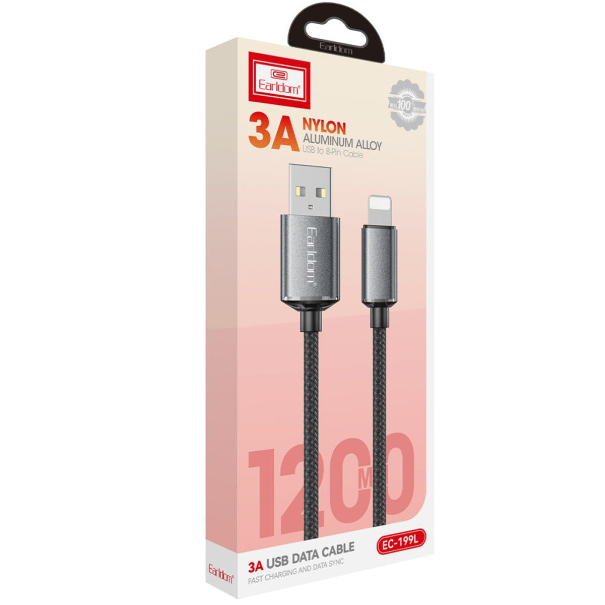 Earldom EC-199L 1.2M 3A USB to Lightning Hızlı Şarj Kablosu