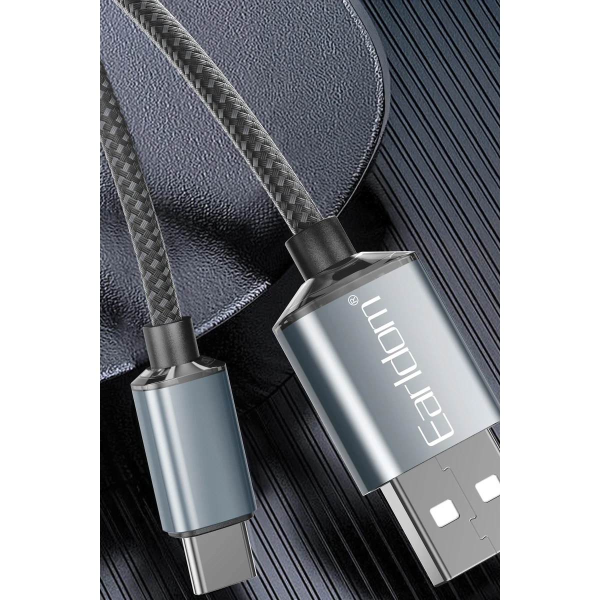 Earldom EC-200C 2M 3A USB to Type-C Hızlı Şarj Kablosu - Siyah