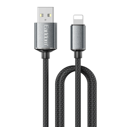 Earldom EC-200L 2M 3A USB to Lightning Hızlı Şarj Kablosu - Siyah