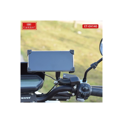 Earldom EH140 Motosiklet İçin Ayarlanabilir Telefon Tutucu - Siyah