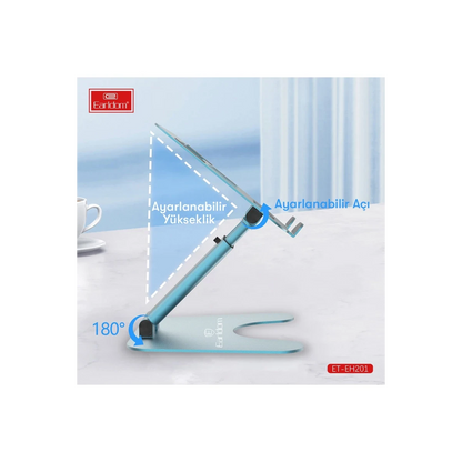 Earldom EH201 Ayarlanabilir Metal Laptop ve Tablet Standı - Gümüş