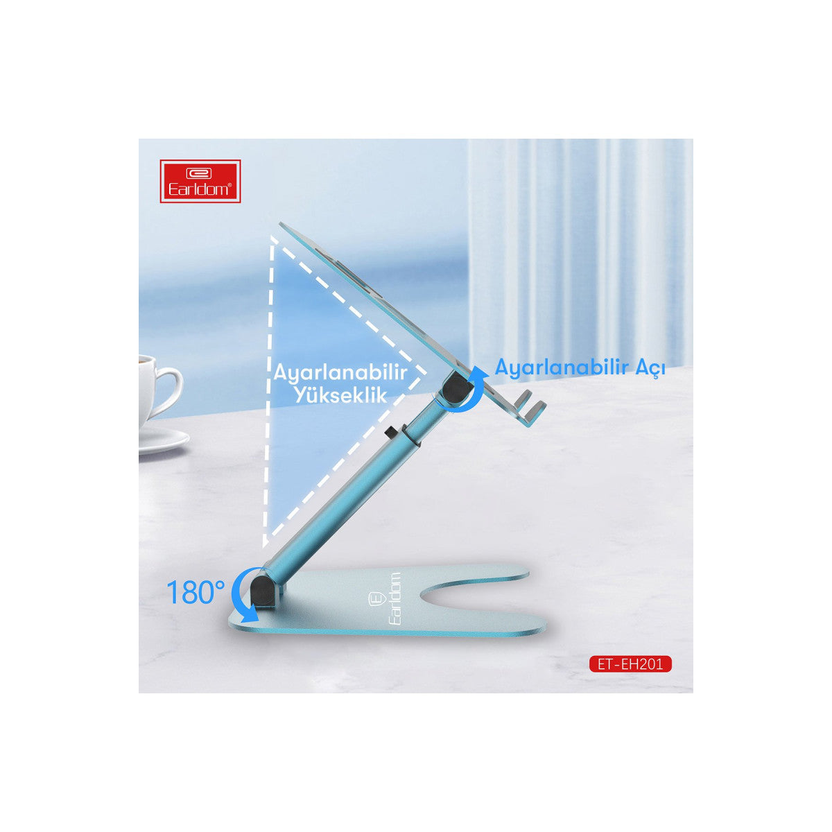 Earldom EH201 Ayarlanabilir Metal Laptop ve Tablet Standı