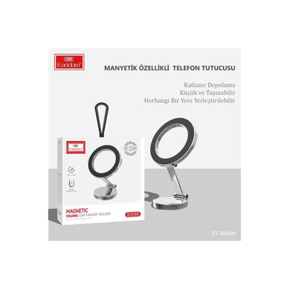 Earldom EH230 360 Derece Ayarlanabilen Yapışkanlı Manyetik Magsafe Araç Tutucu