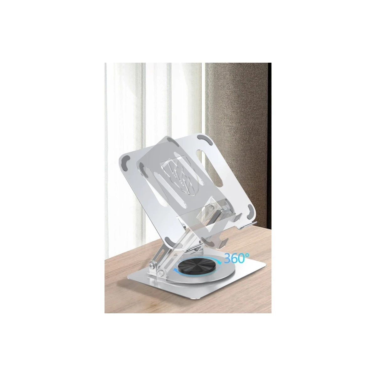 Earldom EH257 360 Derece Ayarlanabilir Metal Laptop Standı - Gri