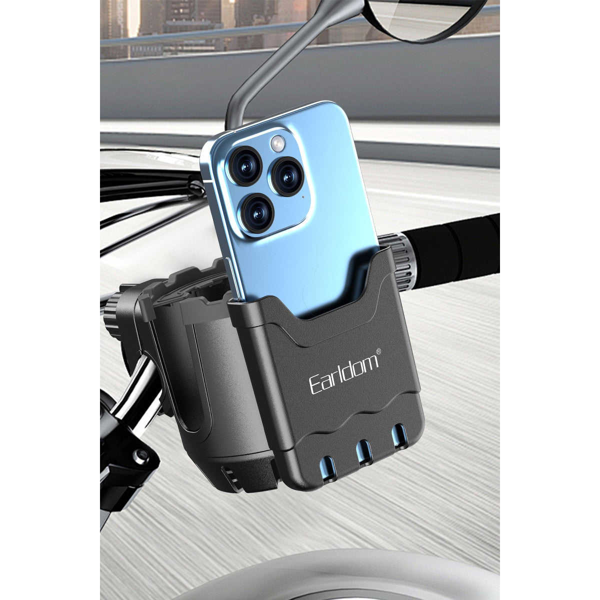 Earldom EH293 Motosiklet İçin Ayarlanabilir 2in1 Telefon ve Şişe Tutucu