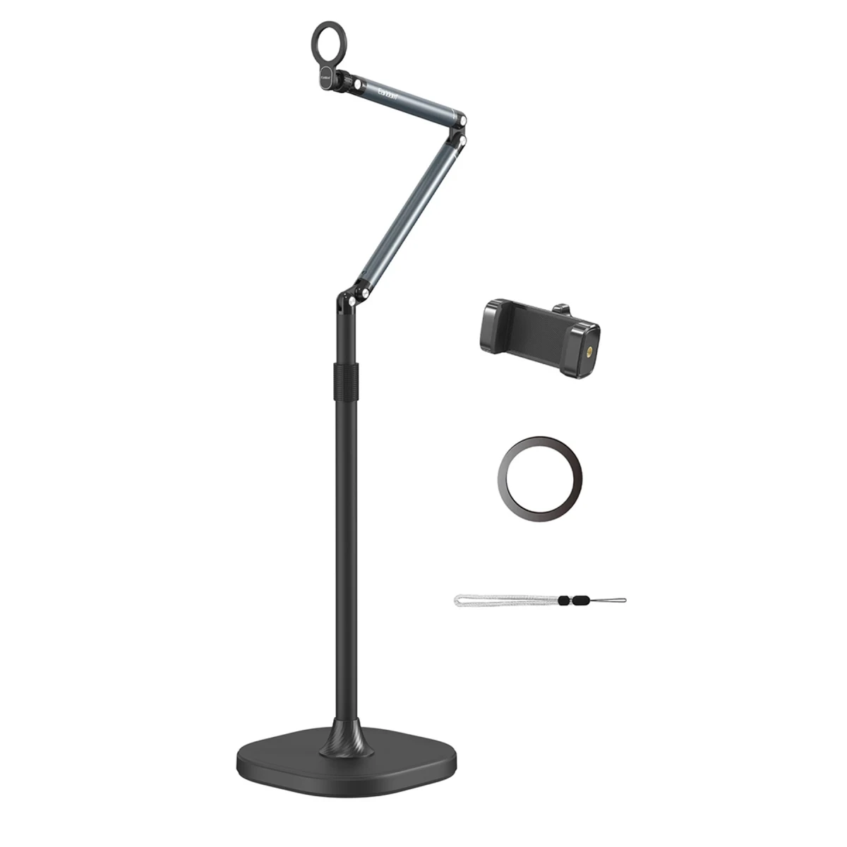 Earldom EH301 2in1 Ayarlanabilir Katlanabilir Masaüstü Manyetik Telefon Tutucu - Siyah
