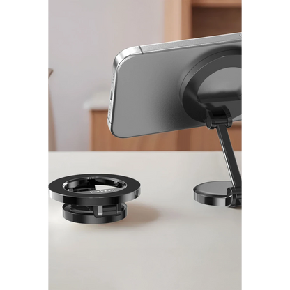Earldom EH316 Ayarlanabilir Katlanabilir 360 Dönen Manyetik Metal Telefon Tutucu - Siyah