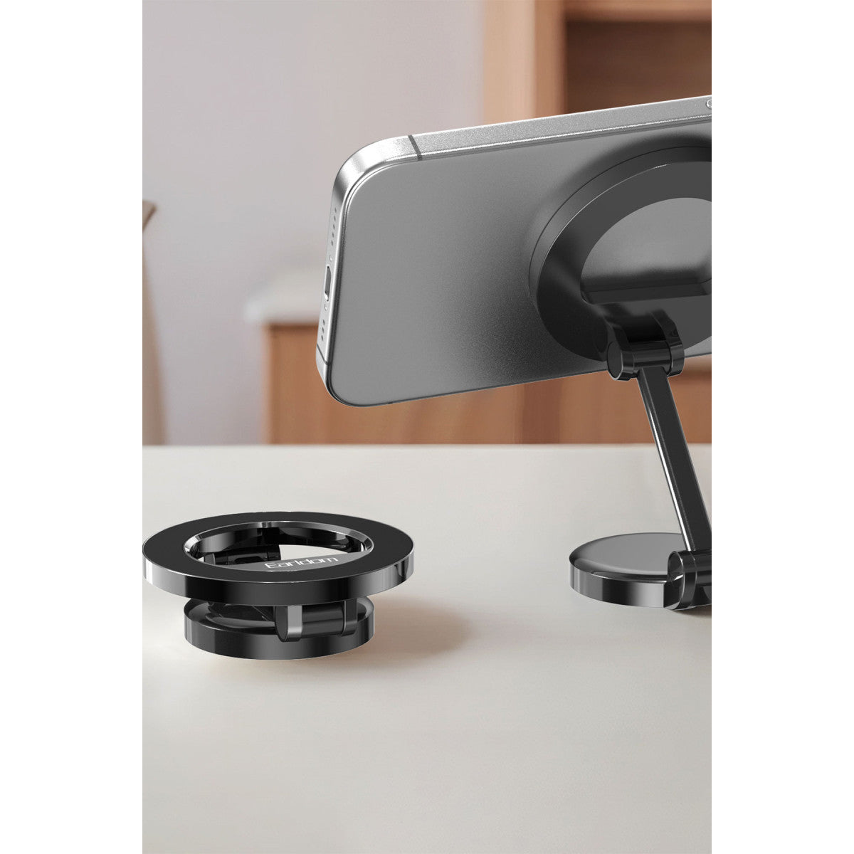 Earldom EH316 Ayarlanabilir Katlanabilir 360 Dönen Manyetik Metal Telefon Tutucu