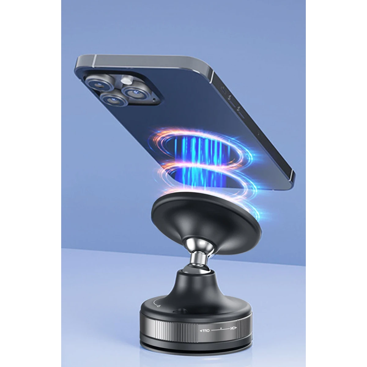 Earldom EH317 Ayarlanabilir Vantuzlu 360 Dönen Manyetik Universal Telefon Tutucu - Siyah