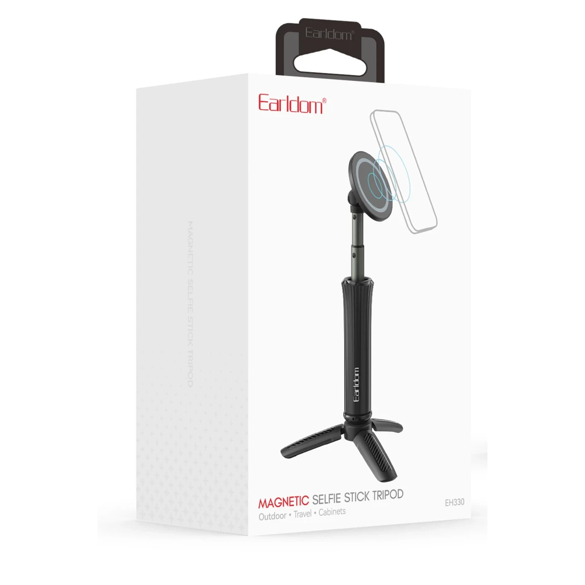 Earldom EH330 Ayarlanabilir Tripod Özellikli 360 Dönen Manyetik Telefon Tutucu - Siyah