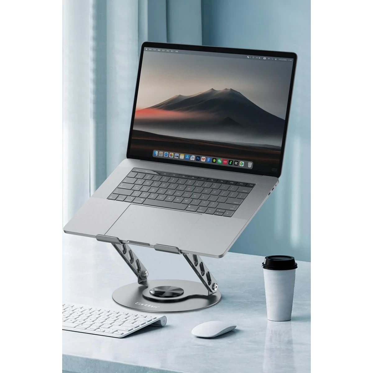 Earldom EH332 360 Derece Ayarlanabilir Metal Laptop Standı - Gri