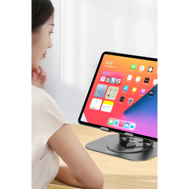 Earldom EH334 360 Derece Ayarlanabilir Metal Tablet Standı - Gri