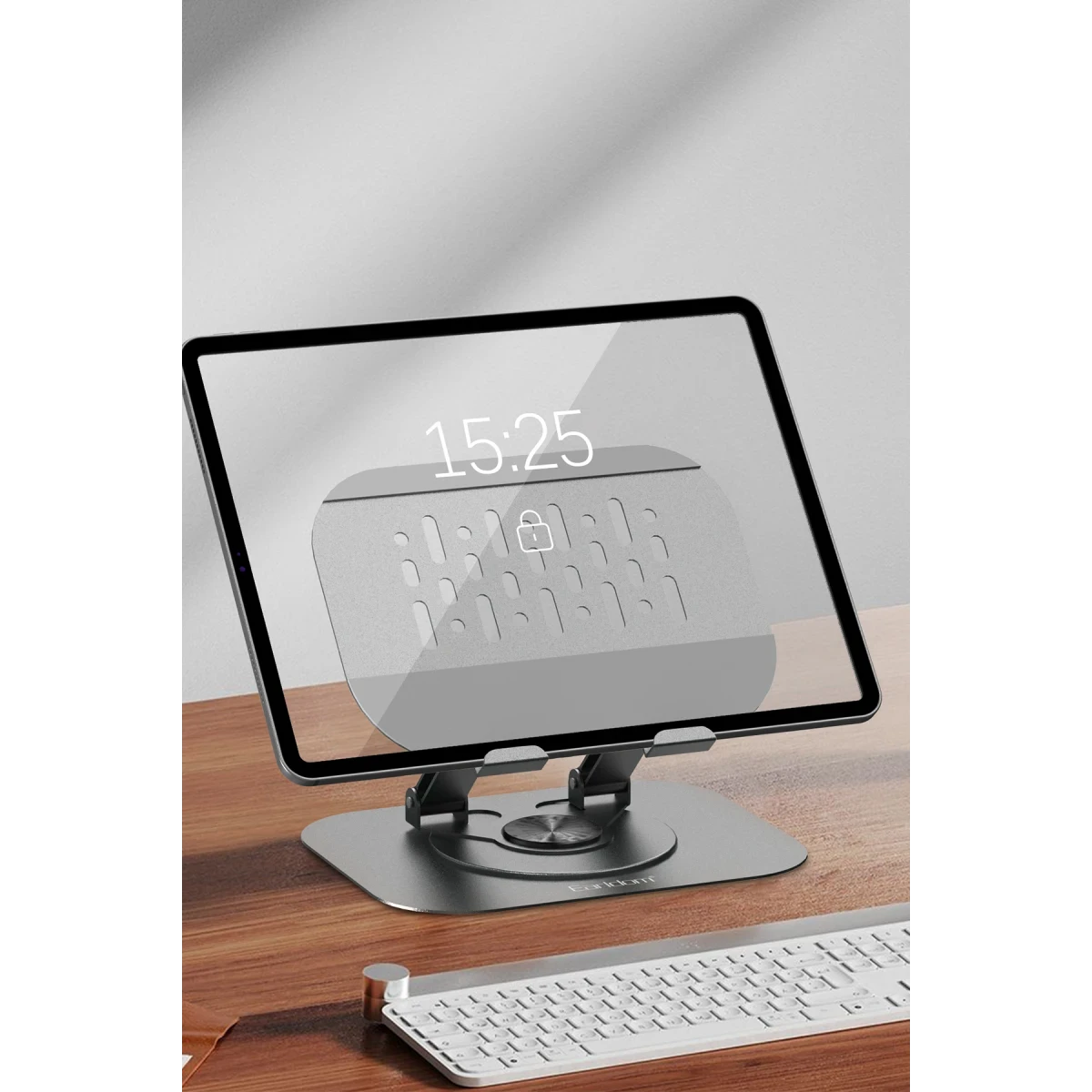Earldom EH334 360 Derece Ayarlanabilir Metal Tablet Standı - Gri