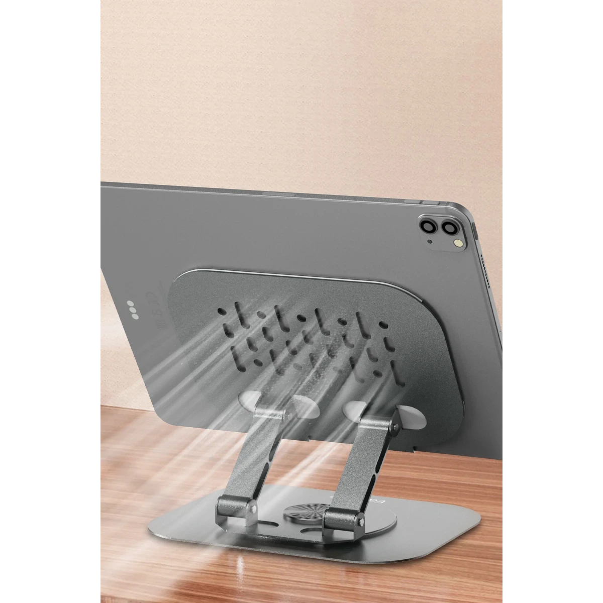 Earldom EH334 360 Derece Ayarlanabilir Metal Tablet Standı - Gri