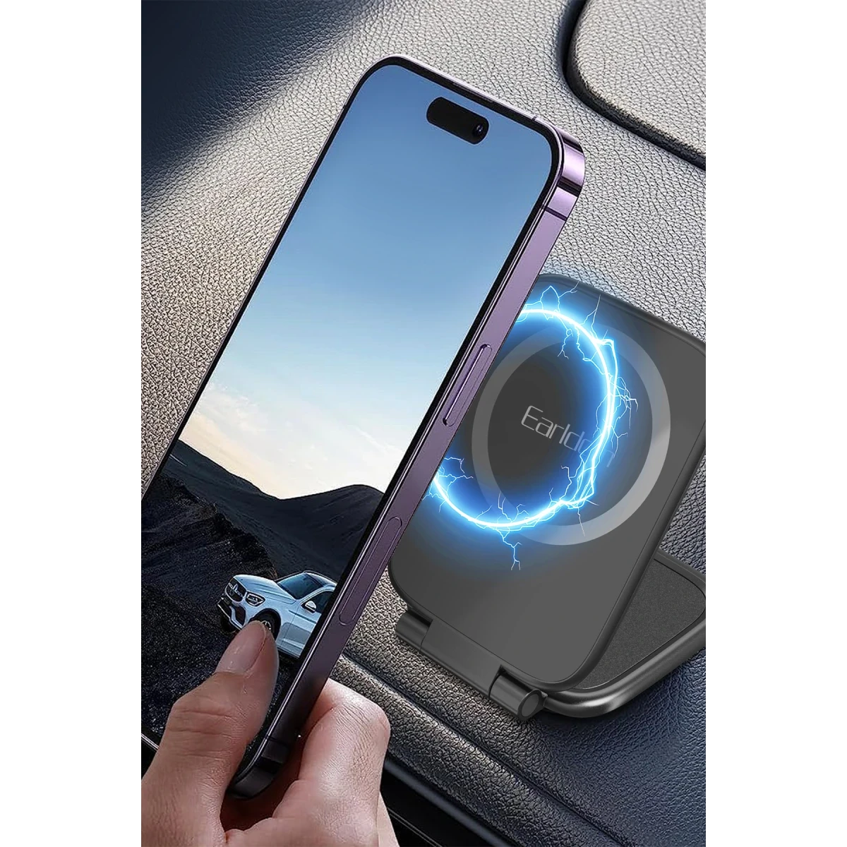Earldom EH341 Magsafe Uyumlu 360 Dönen Manyetik Araç Tutucu - Siyah