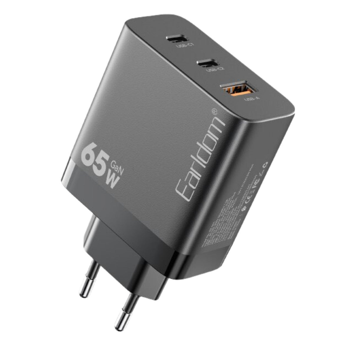 Earldom EU41 2 Adet Type-C ve 1 Adet USB Çıkışlı 65W GAN Şarj Aleti
