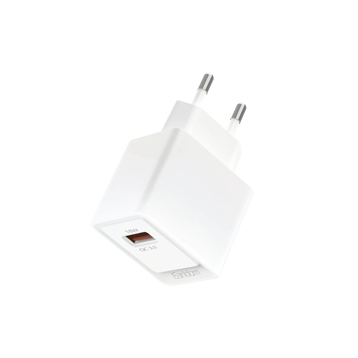 Earldom EU45 18W USB QC 3.0 Çıkışlı ve USB to Lightning Kablolu PD Hızlı Şarj Cihazı - Beyaz